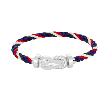 [Everoly JW]CHANCE LARGE 8 FIGURE BUCKLE HALF DIAMOND BRACELET SILVER