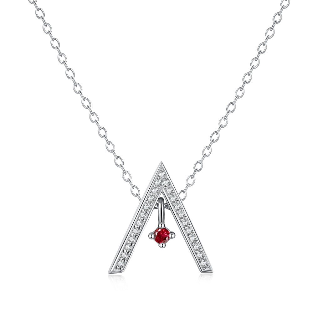 [Everoly JW]Sparkling "A" Shape Necklace