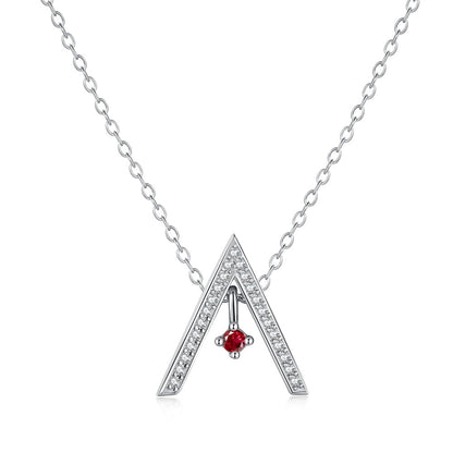 [Everoly JW]Sparkling "A" Shape Necklace