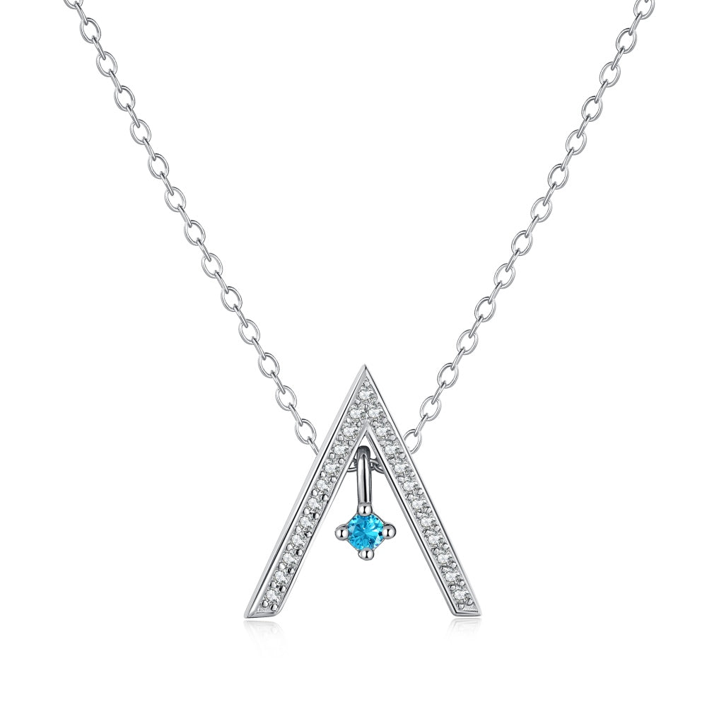 [Everoly JW]Sparkling "A" Shape Necklace