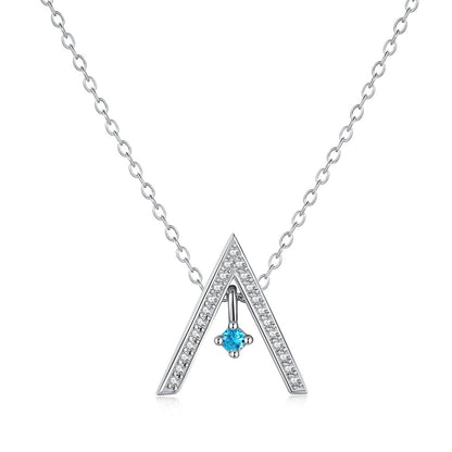 [Everoly JW]Sparkling "A" Shape Necklace