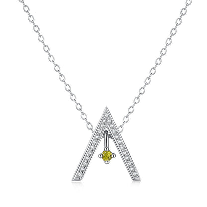 [Everoly JW]Sparkling "A" Shape Necklace