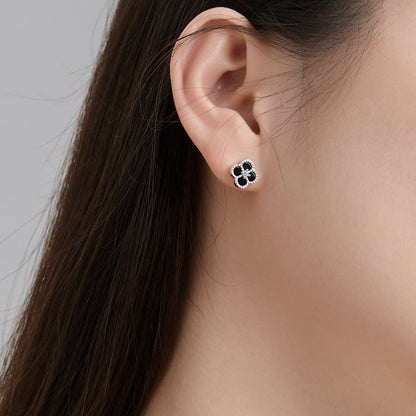 [Everoly JW]Four-Leaf Clover Flower Shape Exquisite Earrings