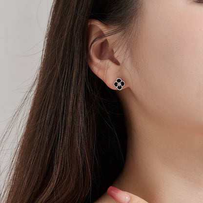 [Everoly JW]Four-Leaf Clover Flower Shape Exquisite Earrings