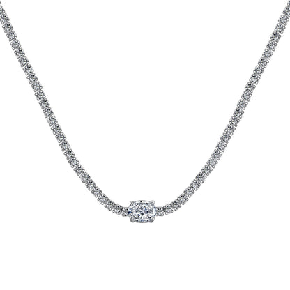 [Everoly JW]1.0 Carat Shining Oval Cut Necklace