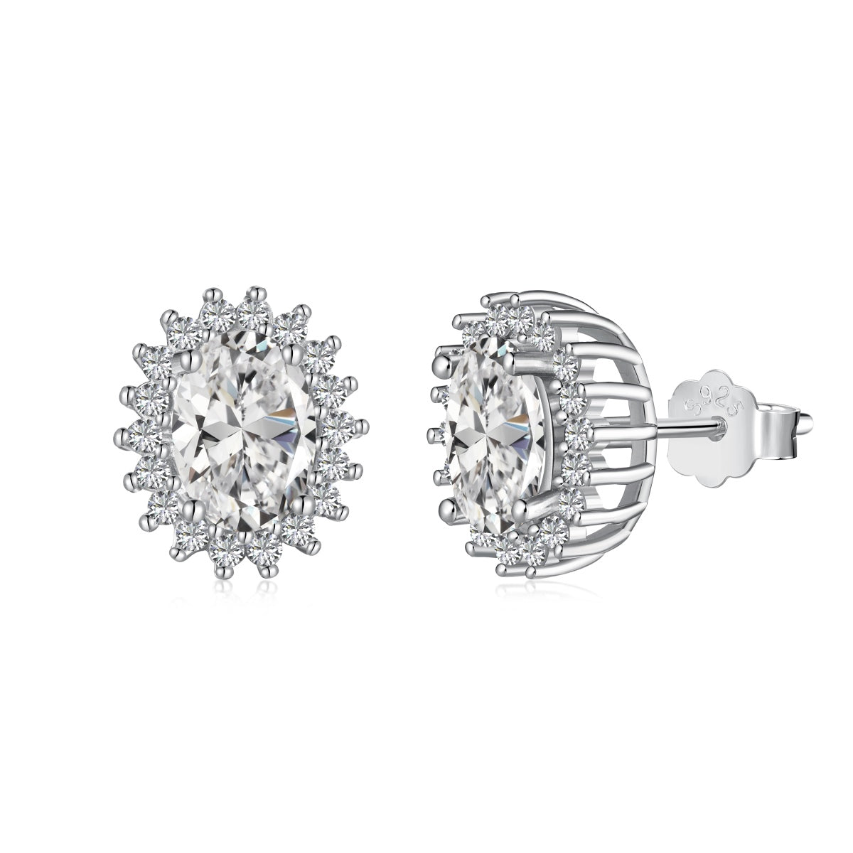 [Everoly JW]Delicate Radiant Oval Cut Daily Earrings