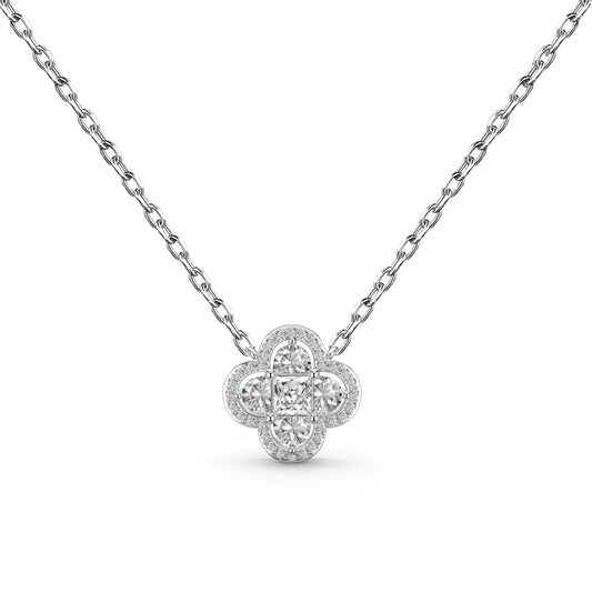 [Everoly JW]Spliced Lucky Four-Leaf Clover Versatile Necklace