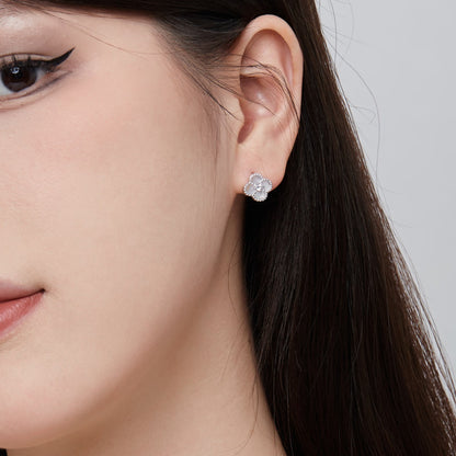 [Everoly JW]Four-Leaf Clover Flower Shape Exquisite Earrings
