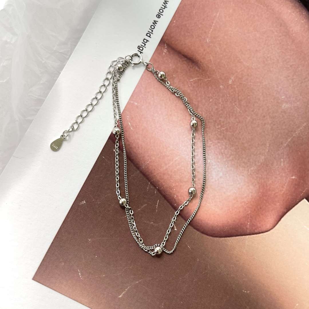 [Everoly JW]Delicate Bead Double Layer Bracelet