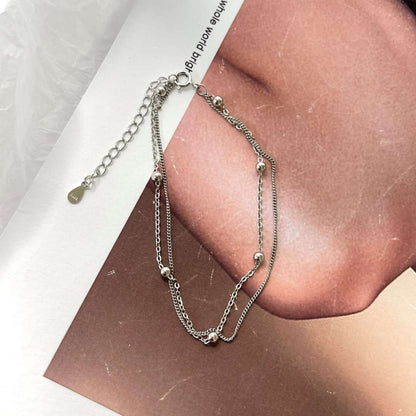 [Everoly JW]Delicate Bead Double Layer Bracelet