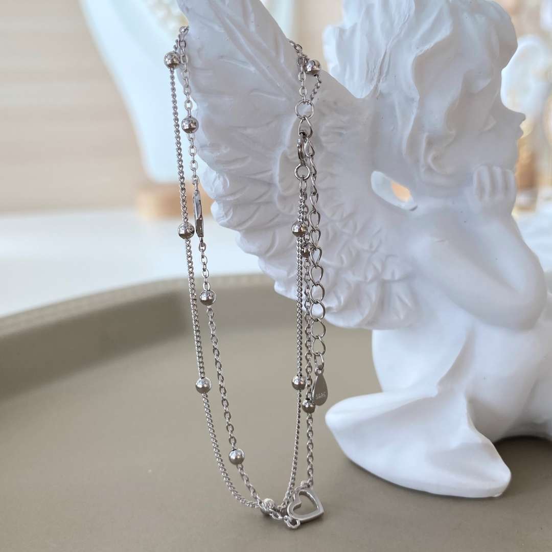 [Everoly JW]Dainty Double Layer Love Heart Bracelet
