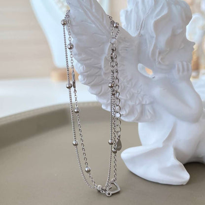 [Everoly JW]Dainty Double Layer Love Heart Bracelet