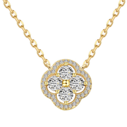 [Everoly JW]Exquisite Necklace With Four-Leaf Clover Flower Design