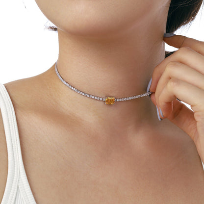 [Everoly JW]2.0 carat Ornate Emerald Cut Necklace