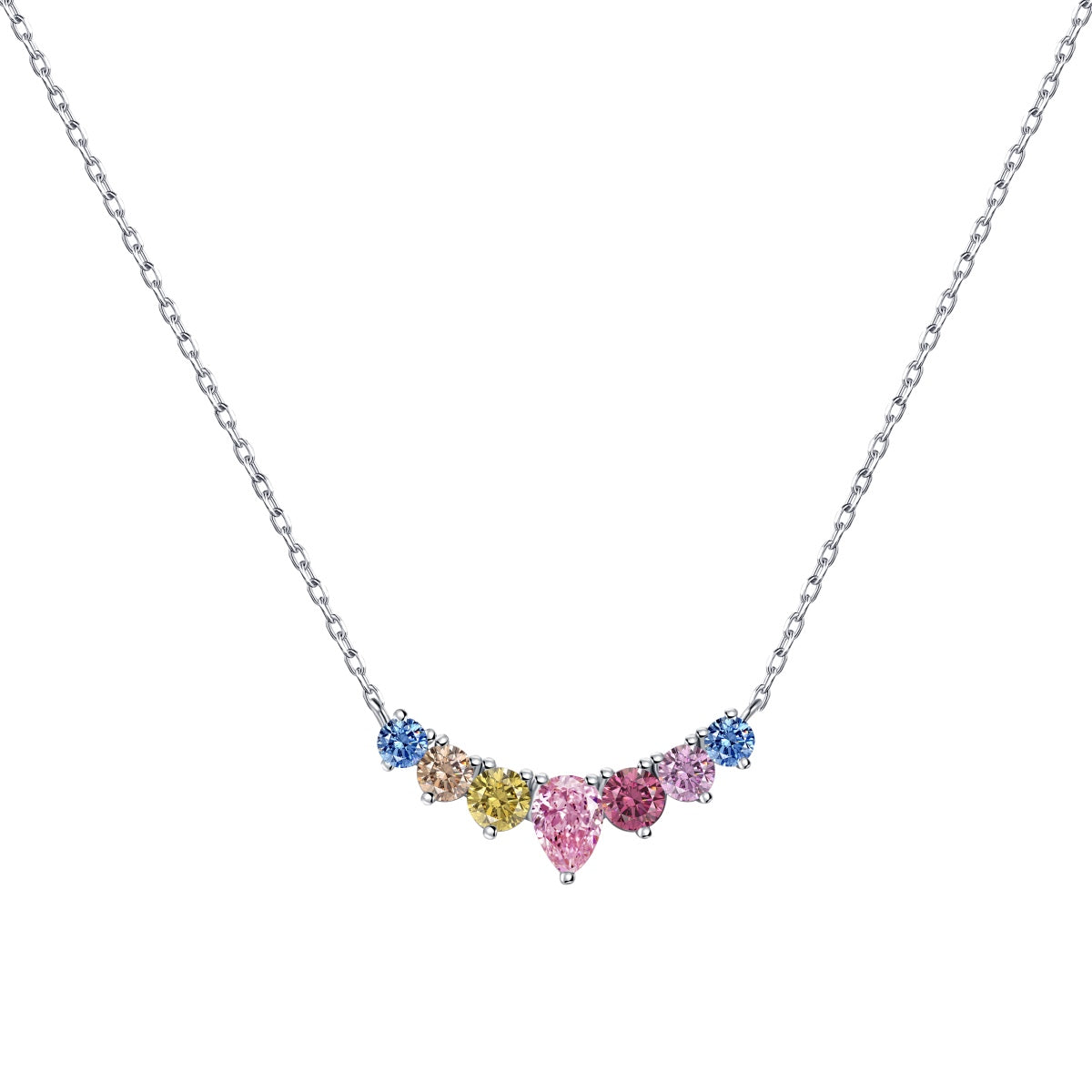 [Everoly JW]Dainty Colorful Heart Necklace
