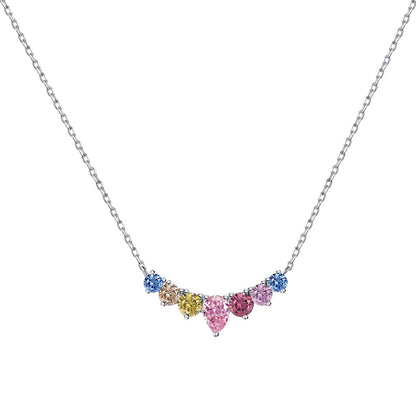 [Everoly JW]Dainty Colorful Heart Necklace