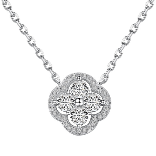 [Everoly JW]Exquisite Necklace With Four-Leaf Clover Flower Design