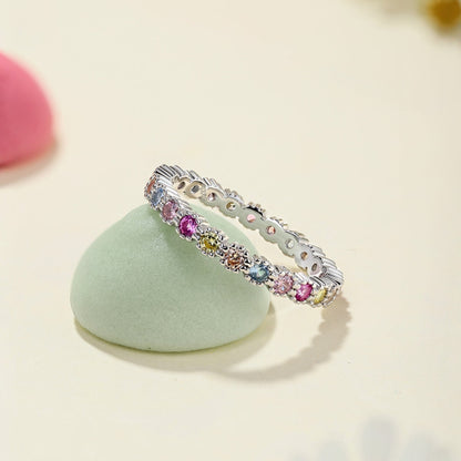 [Everoly JW]Exquisite Colorful Round Cut Party Ring