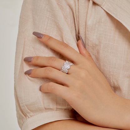 [Everoly JW]Luxurious Colorful Radiant Cut Daily Ring