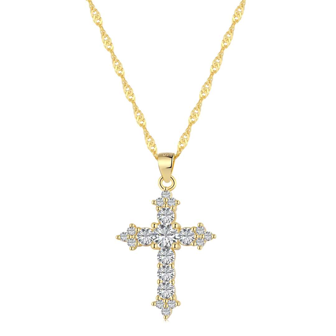 [Everoly JW]Delicate Cross Shape Necklace