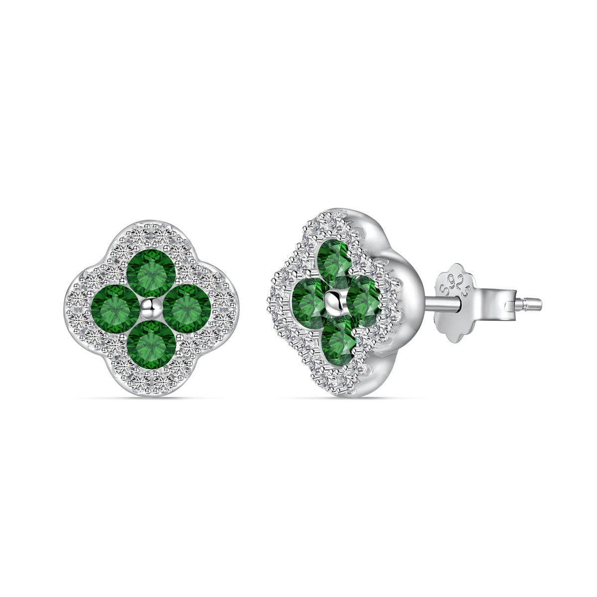 [Everoly JW]Four-Leaf Clover Flower Shaped Earrings