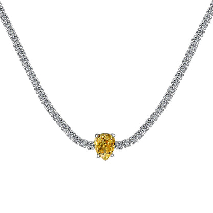 [Everoly JW]1.0 carat Unique Pear Cut Tennis Necklace