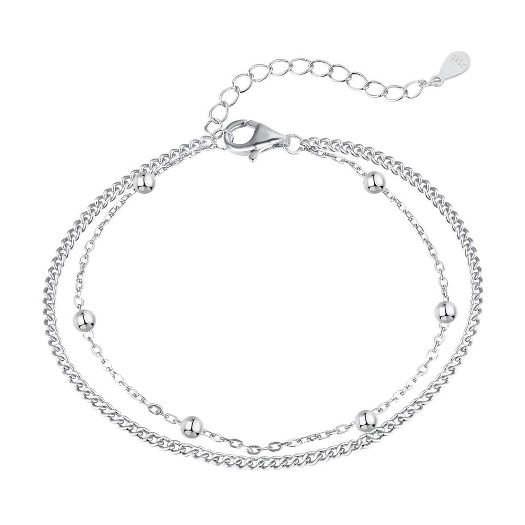 [Everoly JW]Delicate Bead Double Layer Bracelet