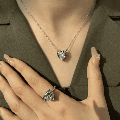 [Everoly JW]6.0 carat Radiant Heart Shape Necklace