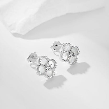 [Everoly JW]Four-Leaf Clover Flower Shape Exquisite Earrings