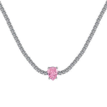 [Everoly JW]1.0 carat Unique Pear Cut Tennis Necklace