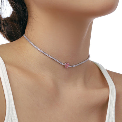 [Everoly JW]1.0 carat Unique Pear Cut Tennis Necklace