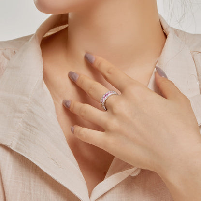 [Everoly JW]Ornate Colorful Radiant Cut Daily Ring