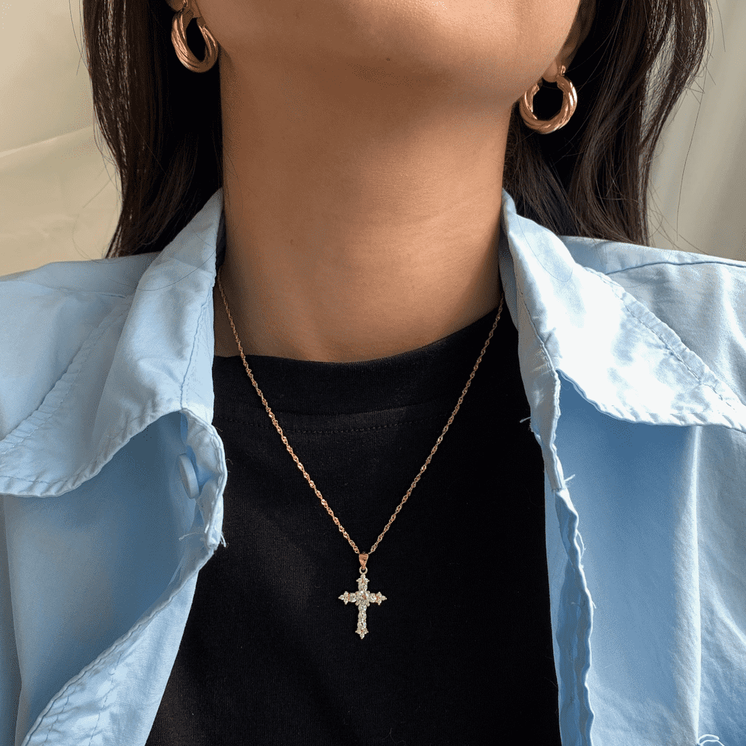 [Everoly JW]Delicate Cross Shape Necklace