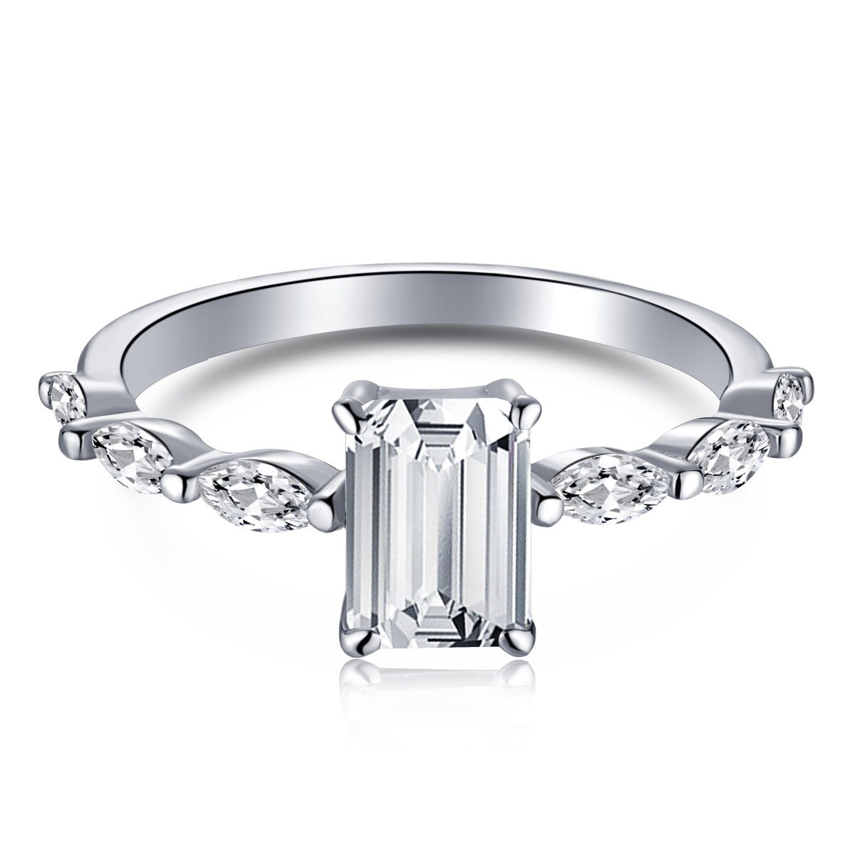 [Everoly JW]1.0 Carat Dainty Resplendent Radiant Cut Daily Ring