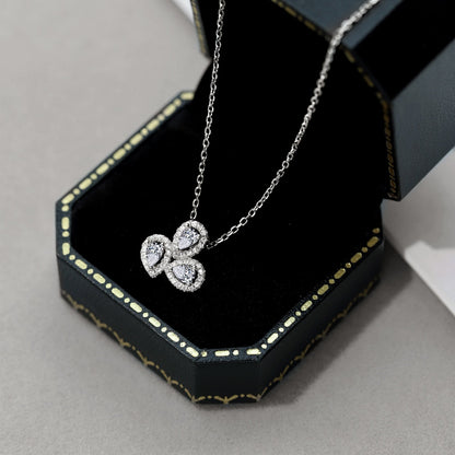 [Everoly JW]Elegant Flower Shape Pear Cut Necklace
