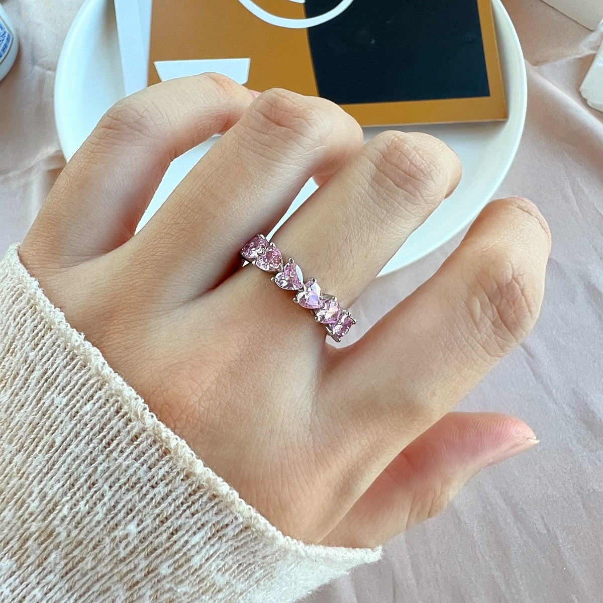 [Everoly JW]0.25 Carat Radiant Romance Heart Cut Lover Ring