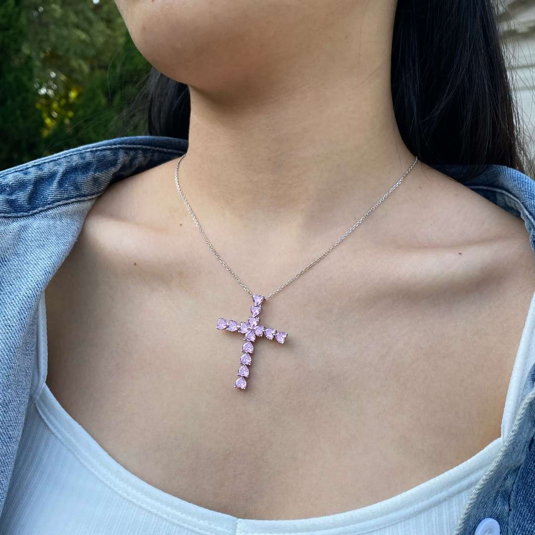 [Everoly JW]Radiant Cross Shape Necklace