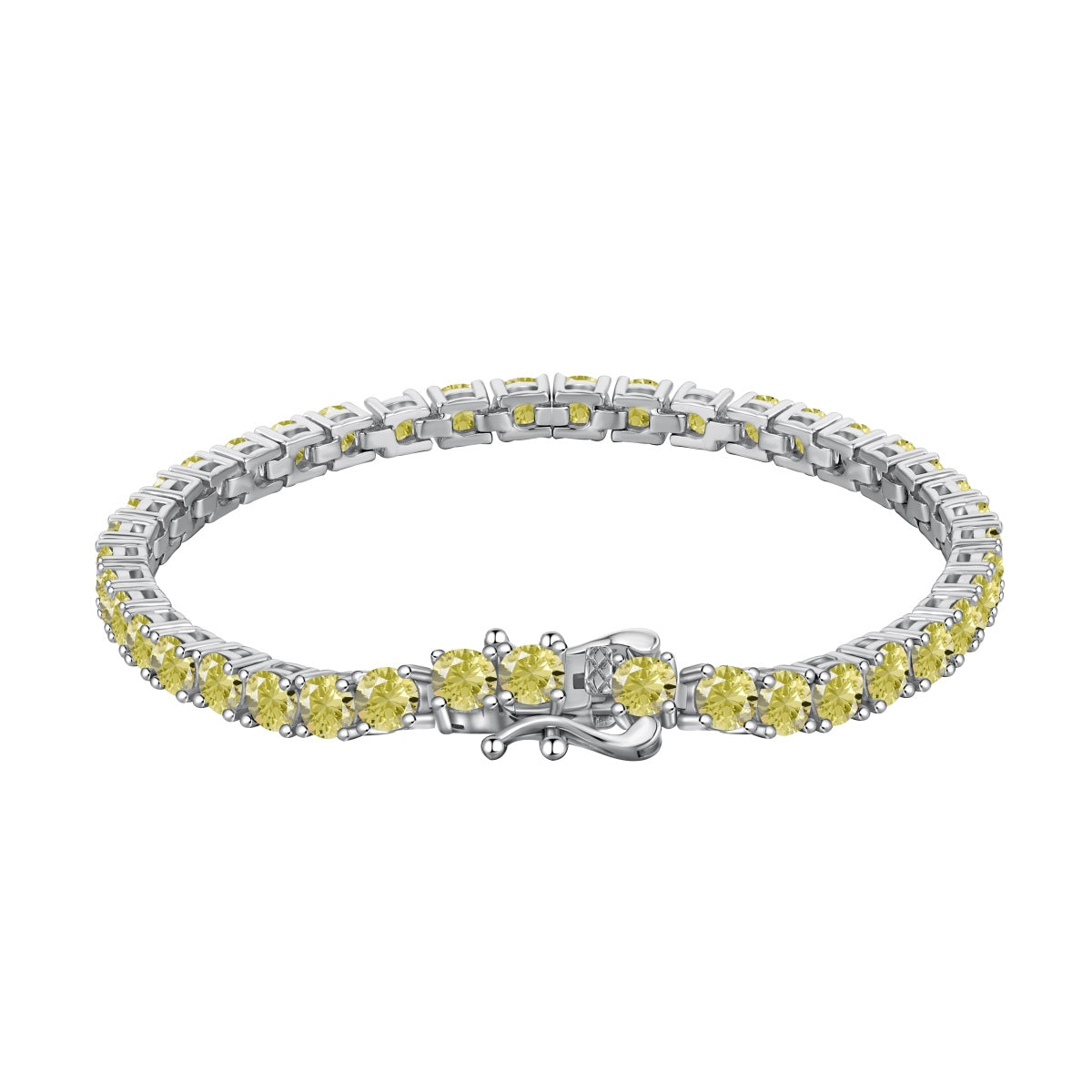 [Everoly JW]Ornate Dazzling Round Cut Tennis Bracelet