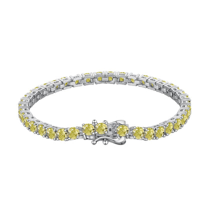 [Everoly JW]Ornate Dazzling Round Cut Tennis Bracelet