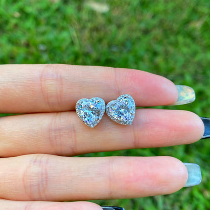 [Everoly JW]Sparkling Heart Shape Lover Earrings