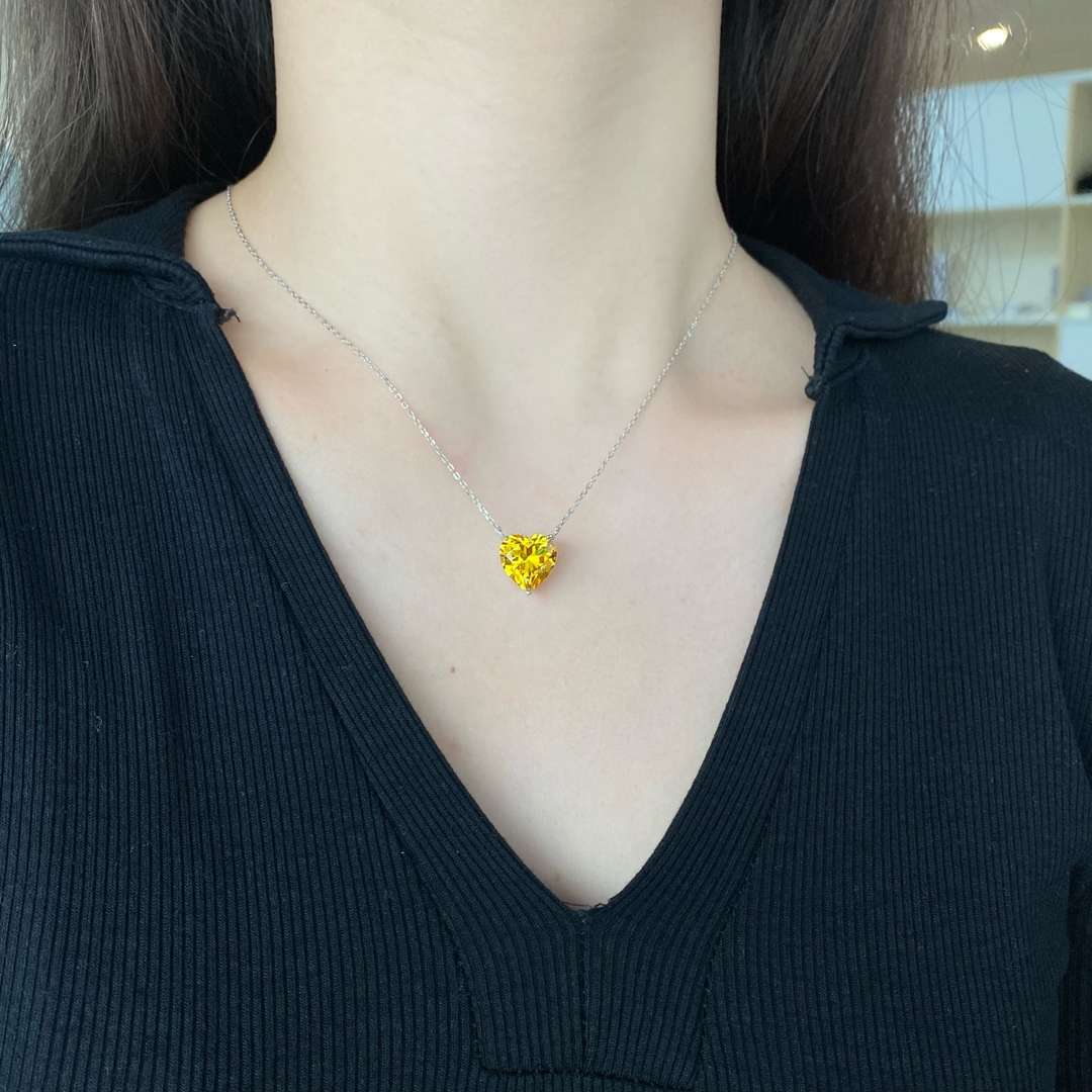 [Everoly JW]6.0 carat Radiant Heart Shape Necklace