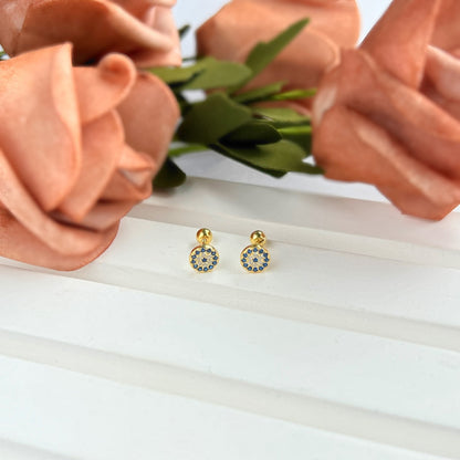 [Everoly JW]Devil's Eye Ear Bone Nail Earrings