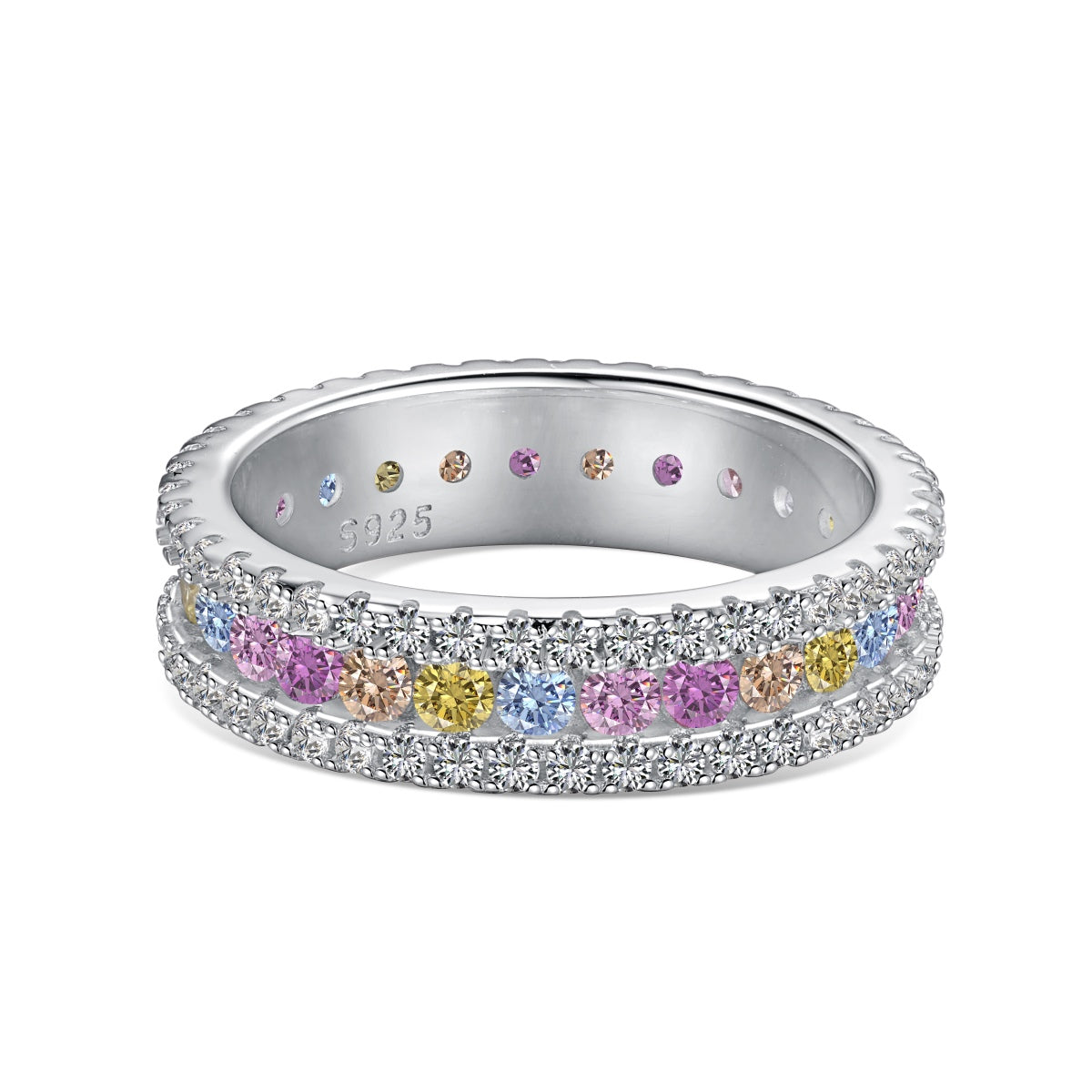 [Everoly JW]Delicate Colorful Round Cut Daily Ring