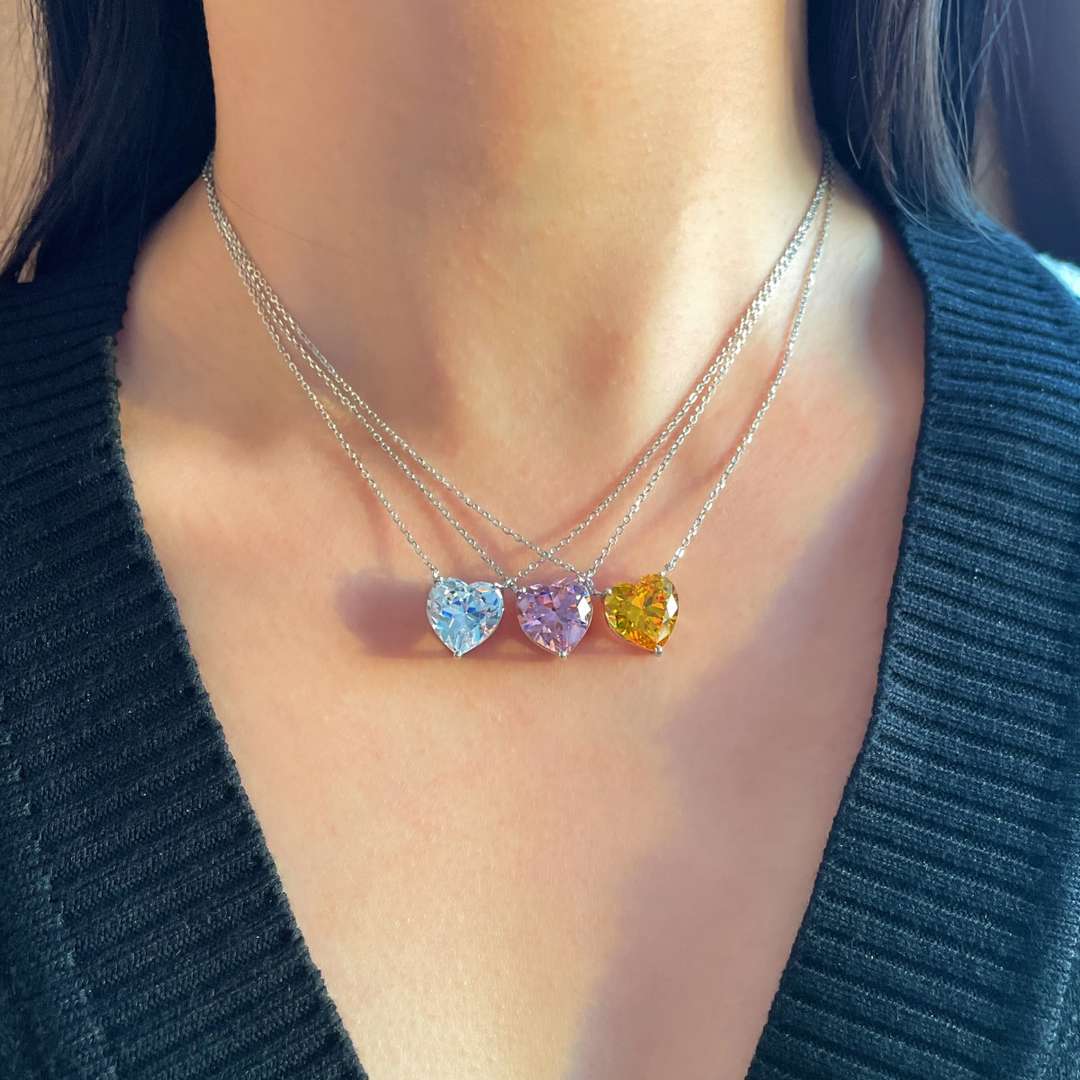 [Everoly JW]6.0 carat Radiant Heart Shape Necklace