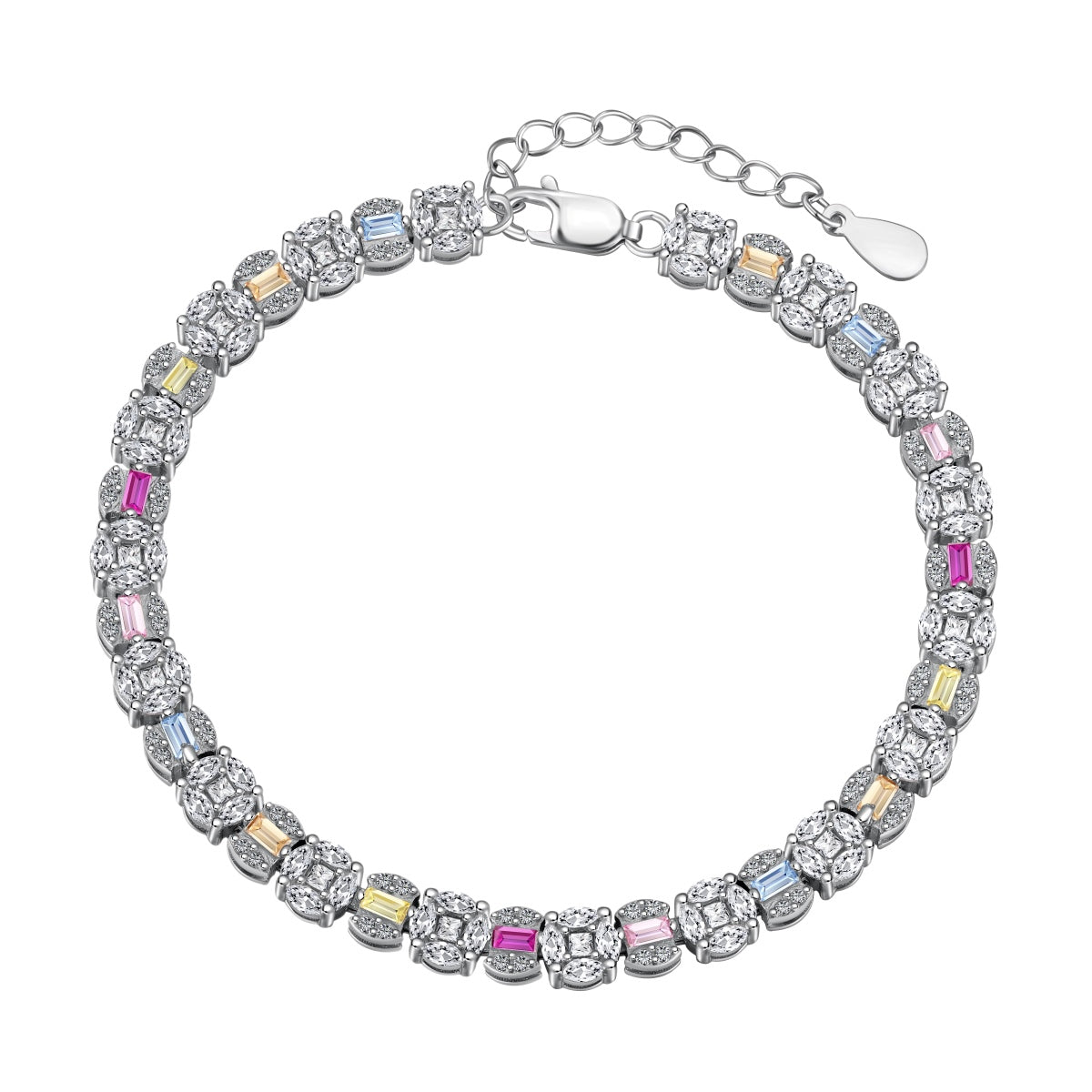 [Everoly JW]Dazzling Radiant Multi Cut Daily Bracelet
