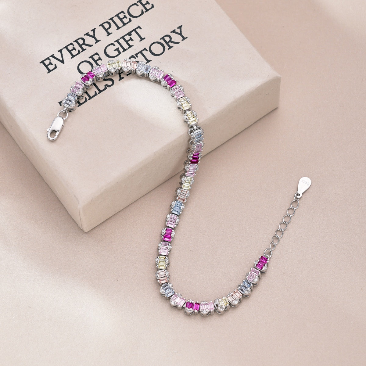 [Everoly JW]Delicate Colorful Emerald Cut Party Bracelet