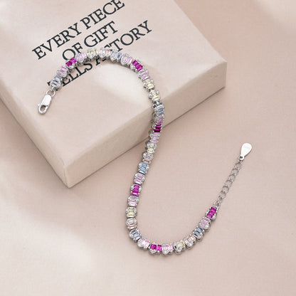 [Everoly JW]Delicate Colorful Emerald Cut Party Bracelet