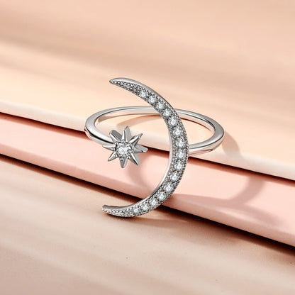 [Everoly JW]Eternity Moon & Star Ring
