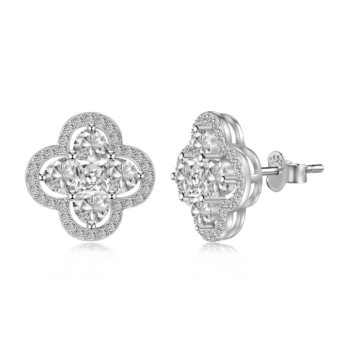 [Everoly JW]Lucky Four-Leaf Clover Exquisite Earrings