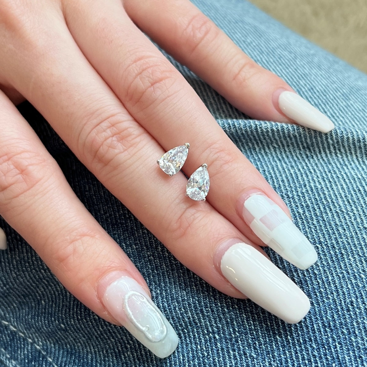 [Everoly JW]Ornate Water Drop Shape Earrings